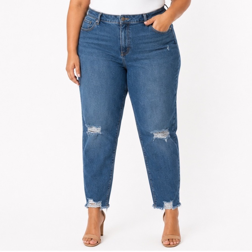 Old Navy Rockstar Super Skinny High Rise Distressed Jeans Blue Size 22 Plus